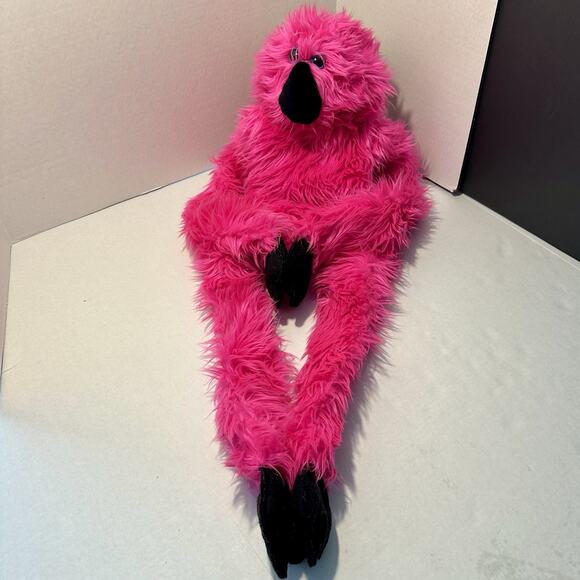 VTG Handmade Pink Fuzzy Hand Puppet Cuddly Critter Puppet 35 Inches By Cheryl - Picture 7 of 16